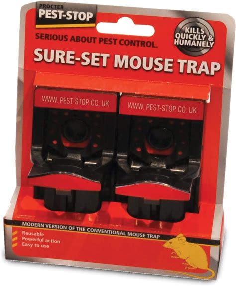 Self Set Amz160 Mouse Trap Pack Of 2 Silver Uk Garden