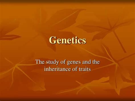 Ppt Genetics Powerpoint Presentation Free Download Id118060