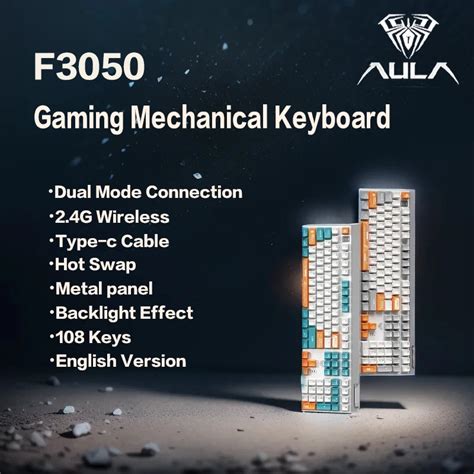 Aula F Gaming Mechanical Keyboard Wireless Dual Mode Hot Swap Rgb