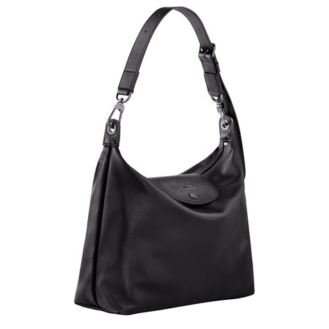 Le Pliage Xtra M Hobo Bag Black Leather Longchamp Us