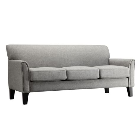 Homesullivan Durham Grey Linen Sofa 409913gl 3tlasofa The Home Depot