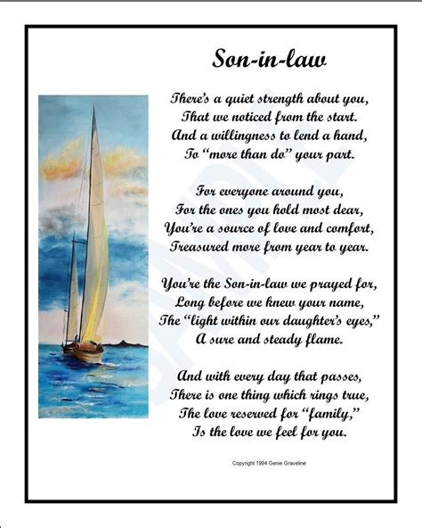 Son in Law Poem, DIGITAL DOWNLOAD, Son in Law's Birthday, Son in Law Gift, Son in Law Present ...