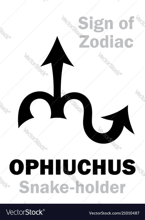 Astrology sign of zodiac ophiuchus Royalty Free Vector Image