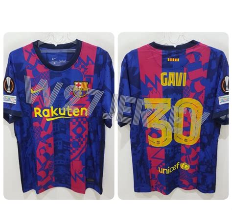 Jual Jersey Barcelona UCL 2021 2022 Name Player Gavi Di Lapak W27jersey