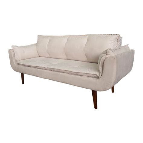 Sofá Chesterfield Opala m Suede Nude Recepção Moveis Sala Decoração MadeiraMadeira