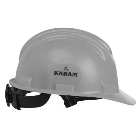 Karam Pvc White Safety Helmet For Industrial Model Name Number Pn