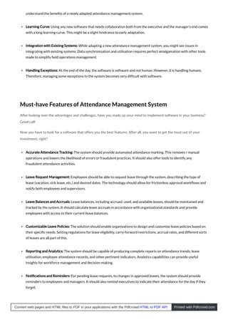 Process Benefits And Solutions For Attendance Management System Pdf