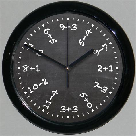 Math Equation Chalkboard Decorative 8 Wall Clock For By Webclocks