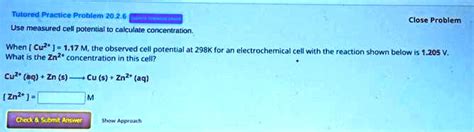 Solved Tutored Practice Problem Close Problem Use Measured
