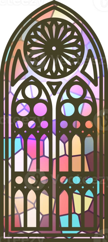 Gothic Stained Glass Window Church Medieval Arch Catholic Cathedral