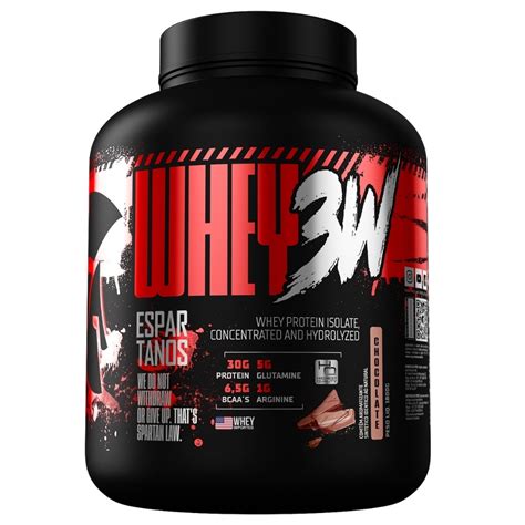 Whey Protein 3W 1800G Espartanos Whey Concentrado Isolado E