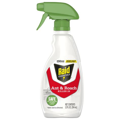 Raid Essentials Ant Roach Killer 29 Essential Oil Insecticide With