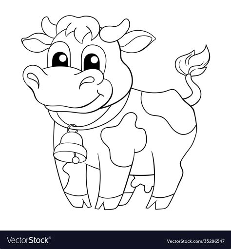 Cartoon Cow Black And White