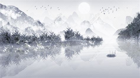 Chinese Geomantic Ink Painting Png Hd Transparent Image And Clipart