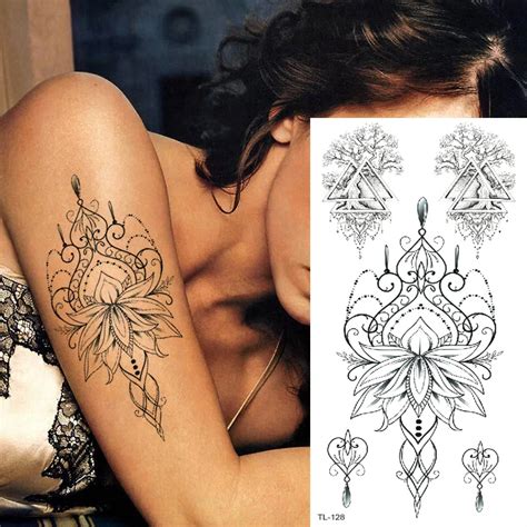 Tatua I Tatua E Do Cia A Mandala Tatua Kobiety Mehndi Henna Naklejki Z