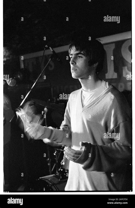 OASIS, FIRST UK HEADLINE TOUR, 1994: Liam Gallagher of Oasis at the