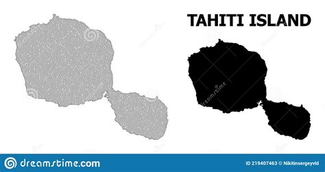 Polygonal D Mesh High Detail Vector Map Of Tahiti Island Abstractions