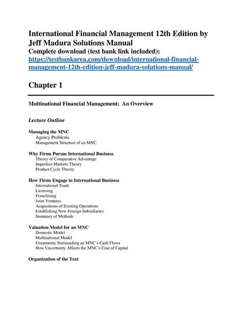 international financial management   additional opportunities