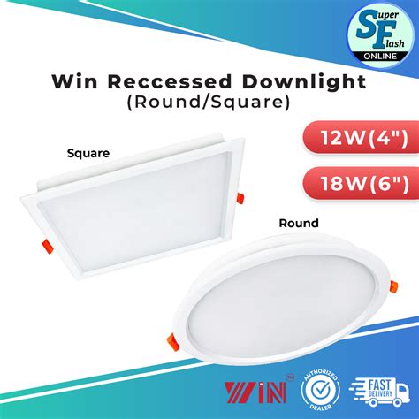 WiN LED Downlight With Sirim Approved LED Recessed Downlight 12W 4