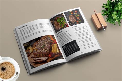 Recipe Book Brochure Template Or Cookbook Magazine Layout