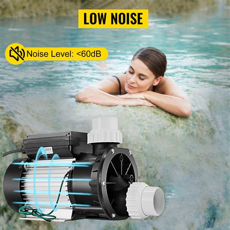 VEVOR Swimming 1/2 HP 110V Hot Tub 0.37 Kw Water Circulation Spa Pump ...