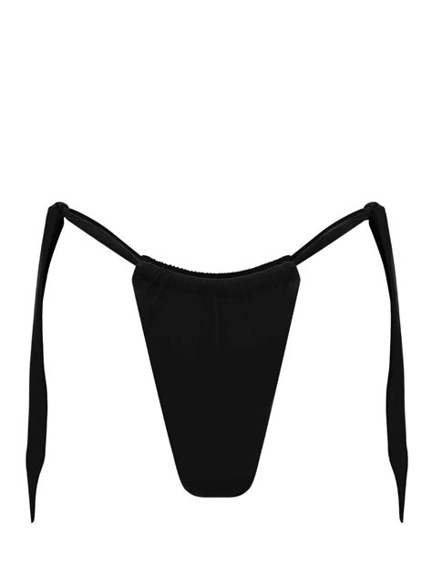 Let S Swim Bikini Bottom Con Lazo A Los Lados Negro Farfetch Mx