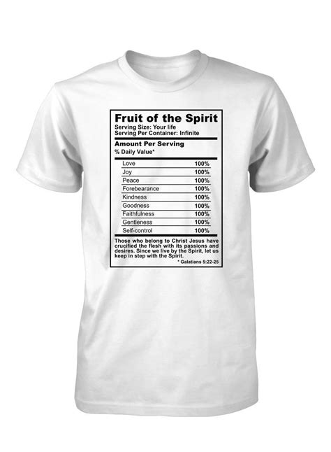 Fruit Of The Spirit Jesus Love Peace Kindness Nutrition Facts