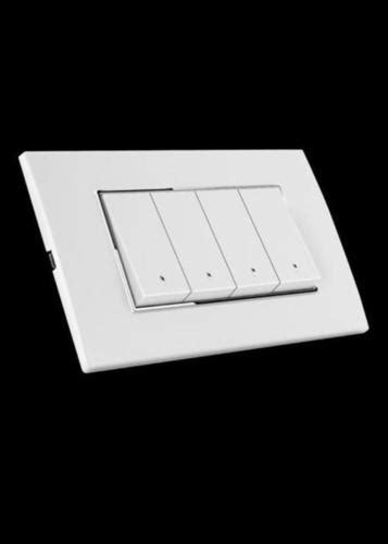 Polycarbonate Body Plain White Color Modular Switch With 12 Max