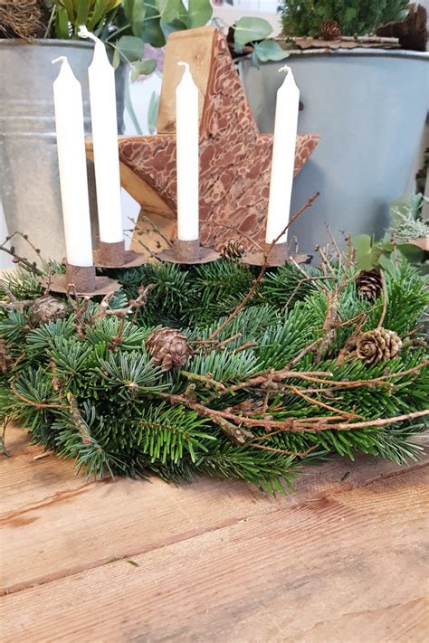 Diy Adventskranz Ideen Selber Machen Advent Kranz Kr Nze Nat Rlich