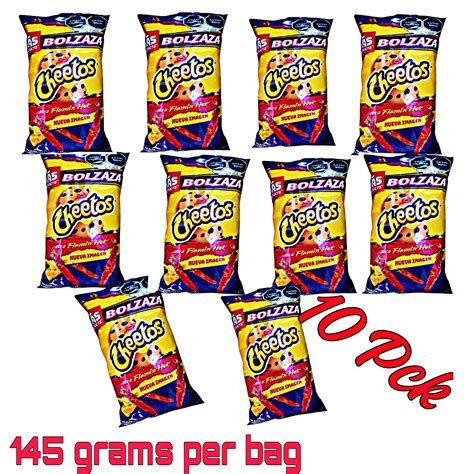 Pack Cheetos Xtra Flaming Hot Large Size G Each Spicy Delicious Mexican Chips Etsy