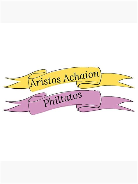 Aristos Achaion Philtatos The Song Of Achilles Sticker For Sale By