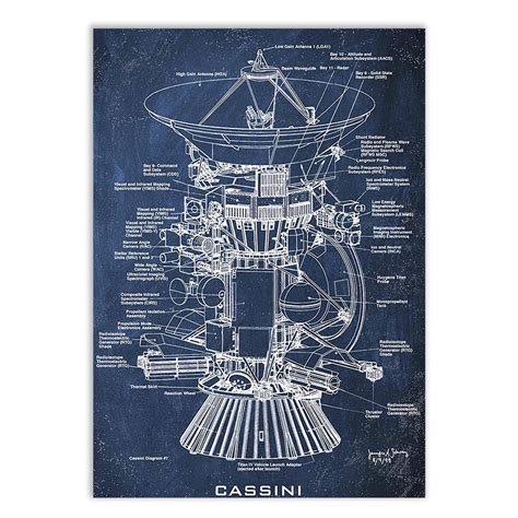 Placa Decorativa Nave Cassini Huygens Saturno Espa O Astronomia Projeto