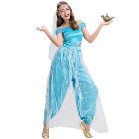 S Xxl Aladdin Magic Lamp Princess Jasmine Cos Costume Halloween Party