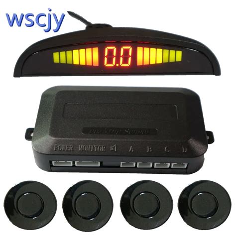 Automobile Small Crescent LED Parking Sensor Kit 4 Sensor 22MM