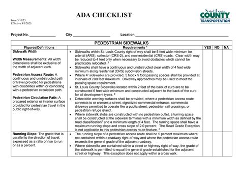 ADA Post Inspection Checklist By STLCOGOV Issuu