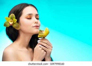 Beautiful Brunette Nude Shoulders Girl Sensually Stock Photo Shutterstock