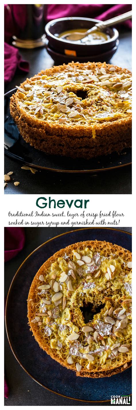 Ghevar - How to make Ghevar - Cook With Manali