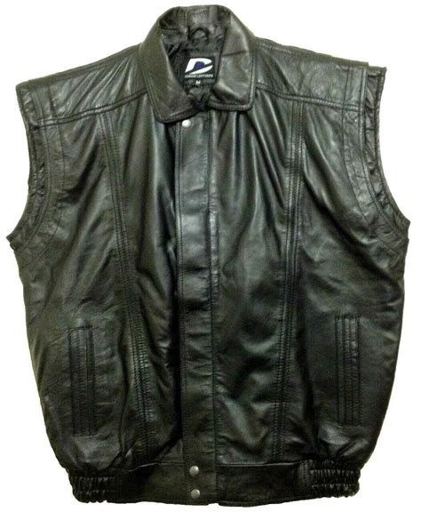 Motorcycle Bomber Vest Leather Biker Rider Fashion Soft Lamb Leather