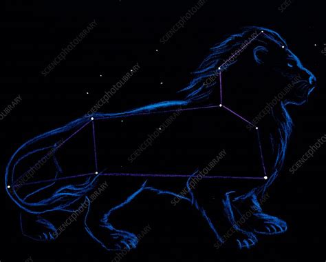 Artwork Of The Zodiacal Constellation Leo Stock Image R5500334