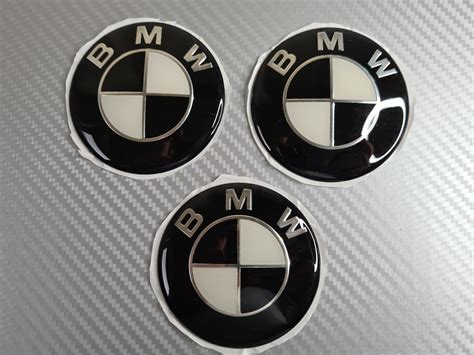 BMW Badge Rear Self Adhesive Black White