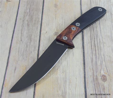 Browning Wood Handle Fixed Blade Skinning Hunting Knife With Sheath