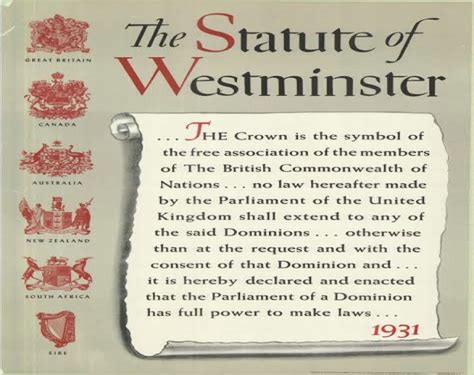 Statute of Westminster.