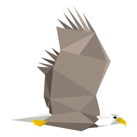 Diseño Png Y Svg De Águila Calva Volando Lowpoly Para Camisetas