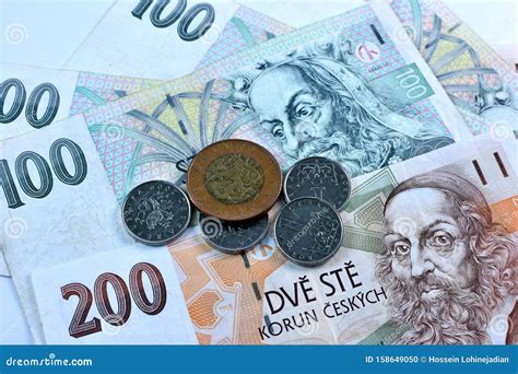 Close Up Czech Koruna Currency Czech Republic Stock Photo Image Of