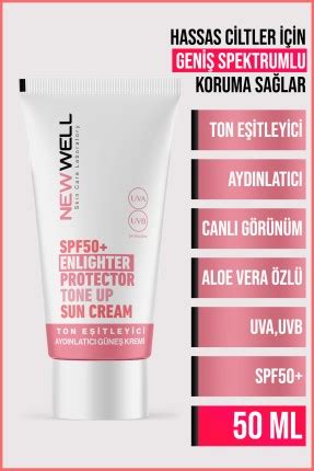 Güneş Kremi Yüksek Koruma 50 spf Aloe Vera New Well