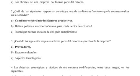 Test Economía de la Empresa