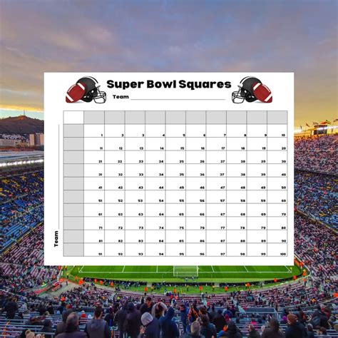 Super Bowl Squares Super Bowl 2023 Football Squares - Etsy