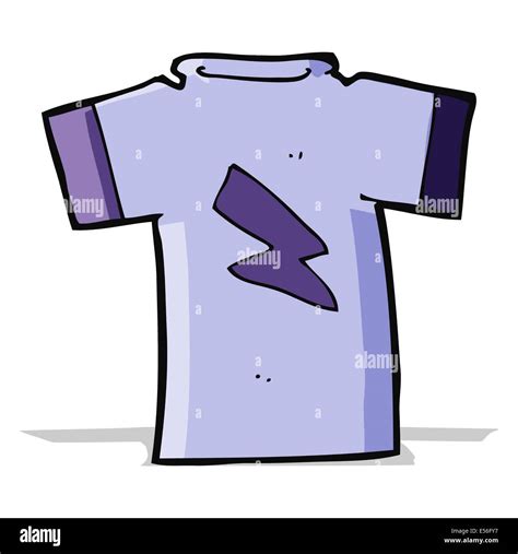 Cartoon T Shirt With Lightning Bolt Stock Vector Image And Art Alamy