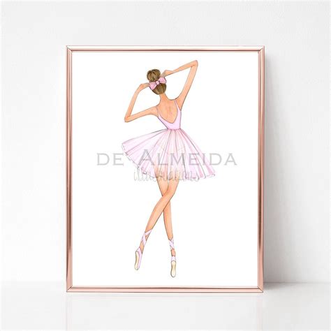 Blond Brunette Redhead Ballerina Pink Tutu Ballet Bun Etsy