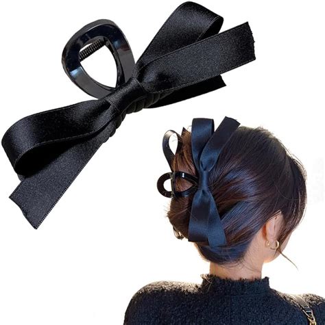 Jiziyuer 3pcs Bow Hair Claw Clip Bows Hair Claws Barrette